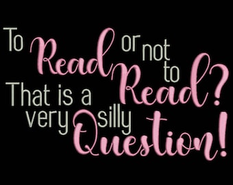 to read or not adult quote reading cushion book pocket pillow embroidery machine design file image and quote 3 sizes instant download
