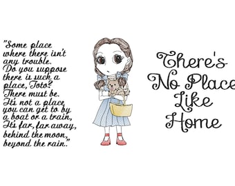 wizard of oz Dorothy toto reading cushion book pocket pillow embroidery machine design 2 text styles 3 sizes included