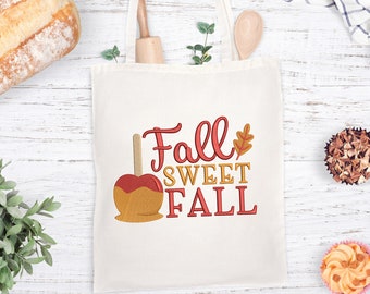 Vallen zoete herfst herfst Embroidery Machine ontwerp 3 maten Candy Apple ideaal voorhand doeken vaatdoeken totebags enz