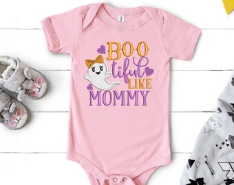 bootiful zoals mama baby Halloween stoffen borduurwerk machine ontwerp 3 maten ideaal voor dekens onesies vesten Rompers Shirts enz