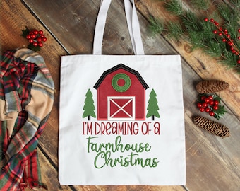 Kerstbelettering - boerderij kerstmis - dromen van een boerderij kerstschuur applique 3 maten borduurmachine ontwerp bestanden xmas