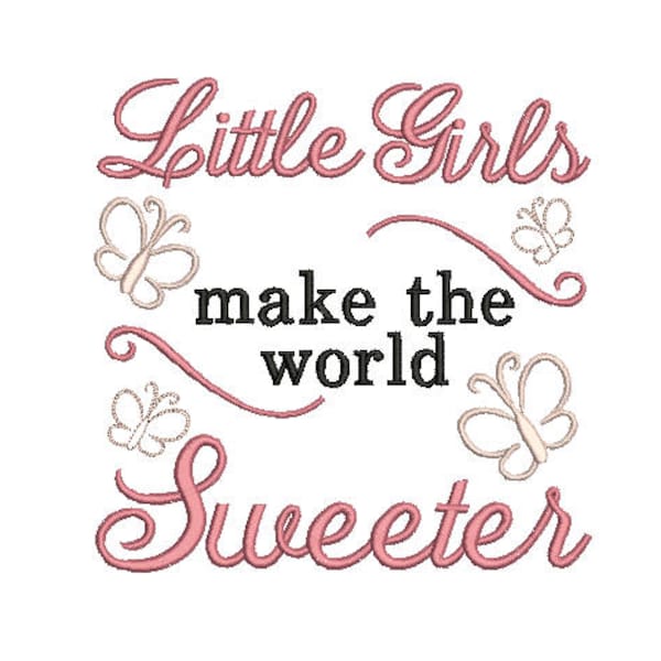 baby girl quote embroidery machine design file newborn brother janome etc 3 sizes