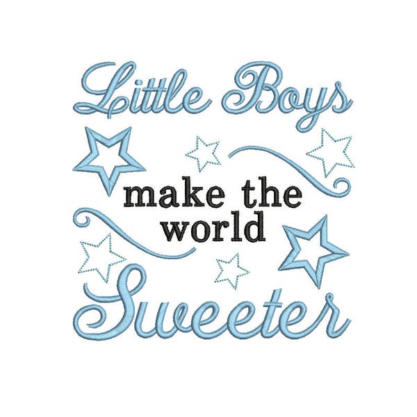 baby boy quote embroidery machine design file newborn blanket onsie vest bib etc 3 sizes all popular formats instant download