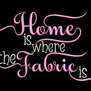 home is where the fabric is adult reading cushion book pocket pillow embroidery machine design file image and quote 2 sizes instant download