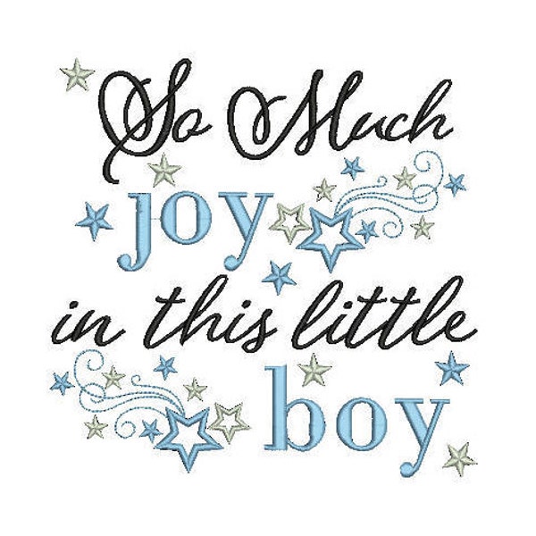 baby boy quote for embroidery machine design file 3 sizes great for newborns vest bib blanket etc instant file download all formats