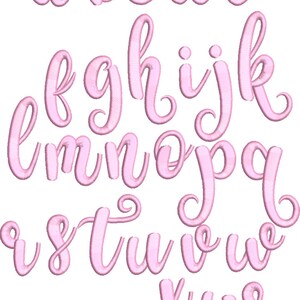 Evelyn Script machine embroidery font alphabet design file 3 | Etsy