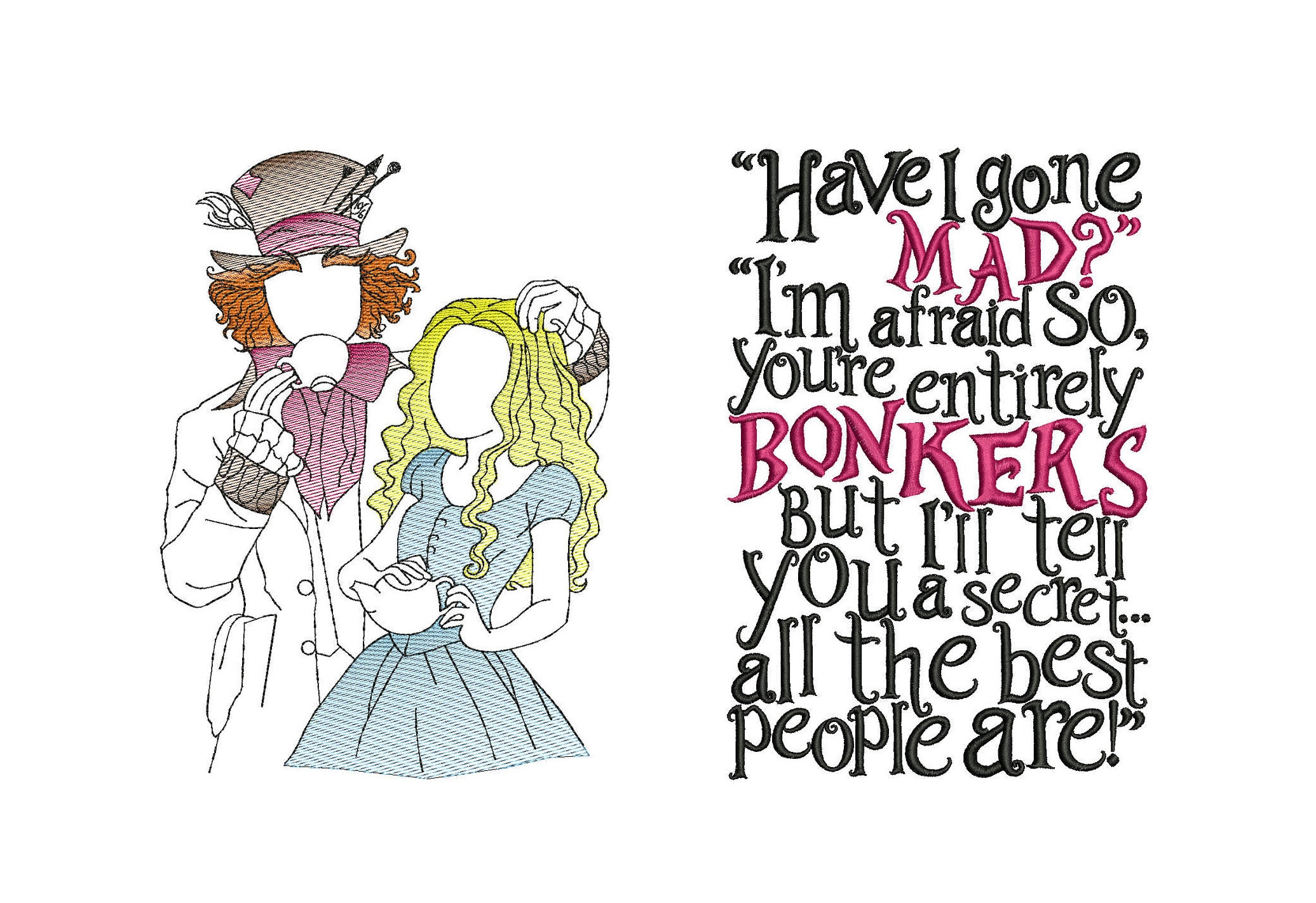 VERSION 2 Alice In Wonderland reading cushion book pocket