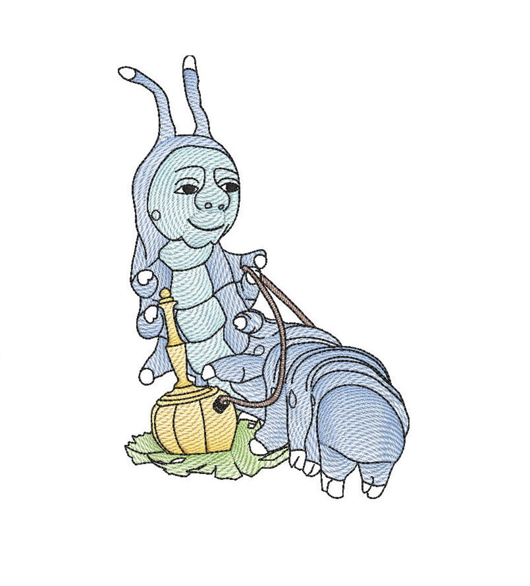 Caterpillar Alice In Wonderland Drawing
