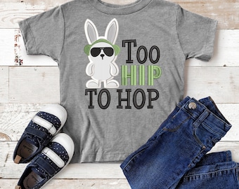 too hip to hop easter bunny applique machine embroidery design 3 sizes all popular formats instant download