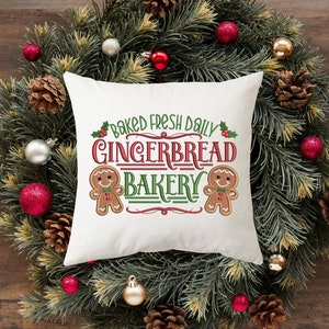 Christmas lettering  - farmhouse christmas -  gingerbread bakery applique 2 sizes embroidery machine design files xmas