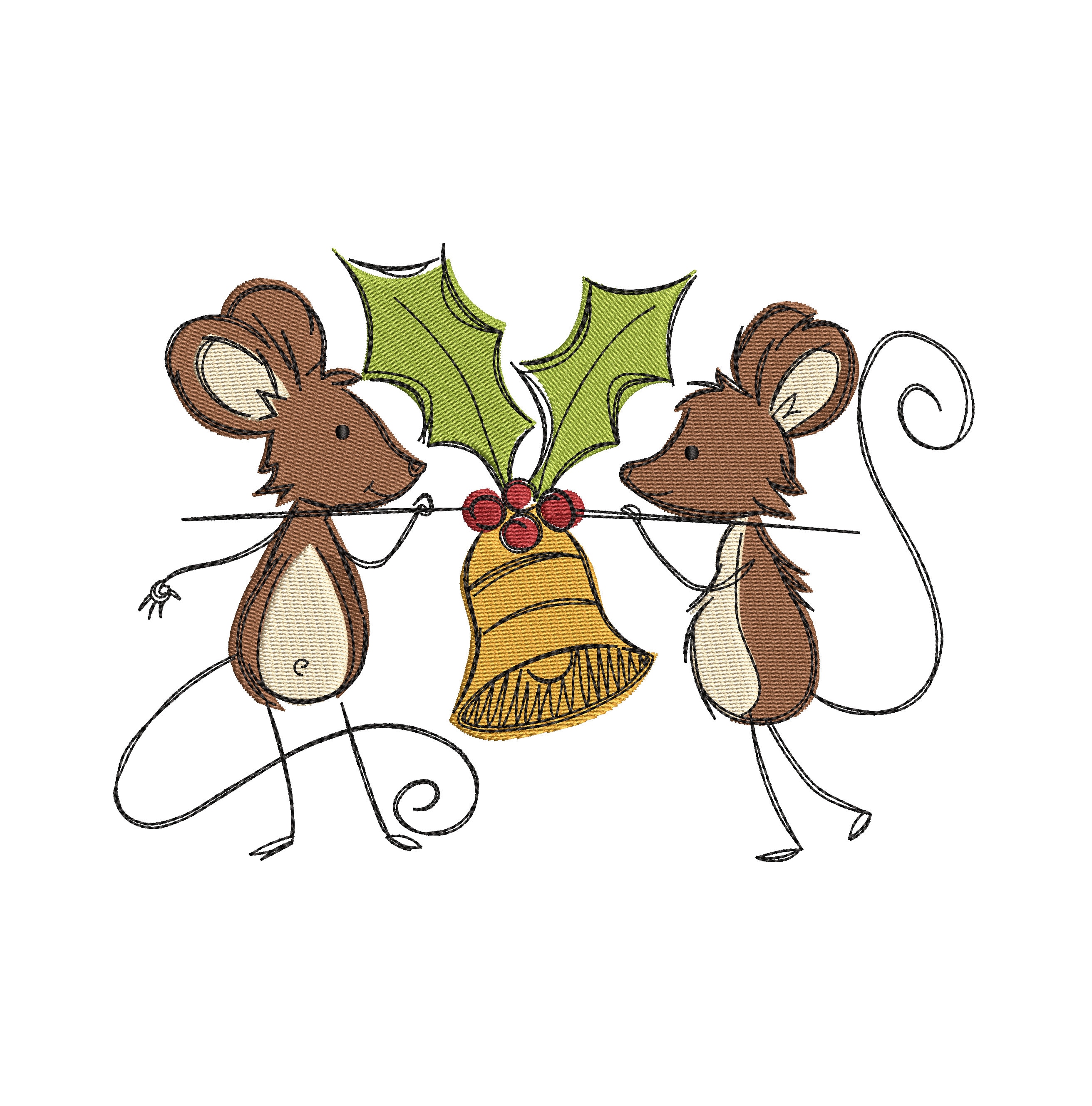 Sketchy christmas mice 10 part design bundle Christmas 3 sizes | Etsy