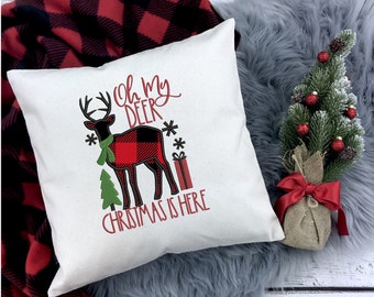 Kerst letters - boerderij kerstmis - oh mijn herten silhouet satijnen rand steek applique 3 maten borduurmachine ontwerp