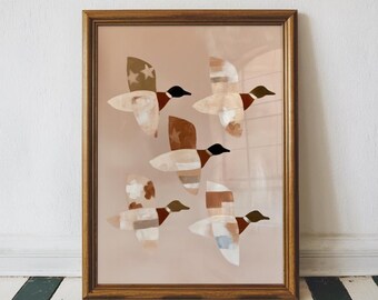 Vintage Duck Hunting Print, Rustic Wildlife Art, Nursery Decor (Digital Download)
