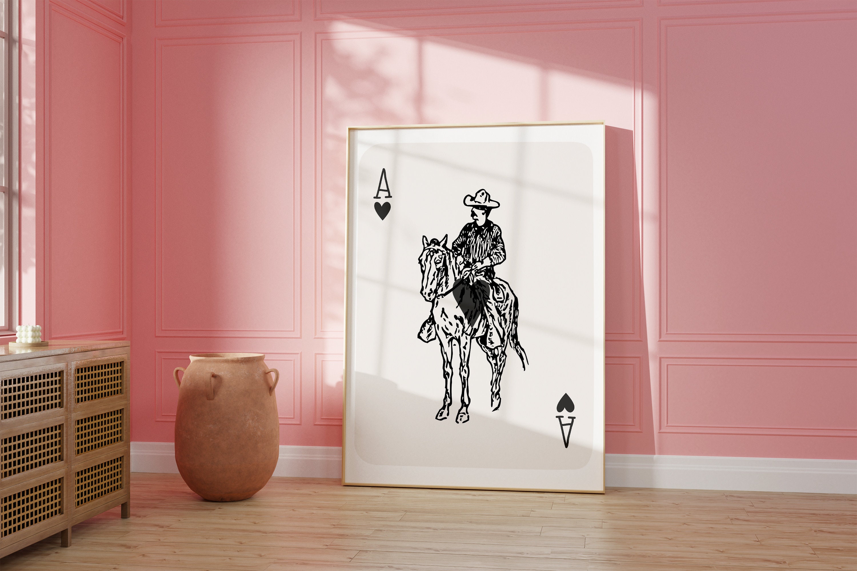 Cowboy Playing Card Digital Download Vintage Cowboy, Rodeo Cowboy ...