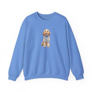 Preppy Chinoiserie Goldendoodle Crewneck Sweatshirt, Preppy Grand Millennial Goldendoodle Gift, Goldendoodle Lover Gift image 8