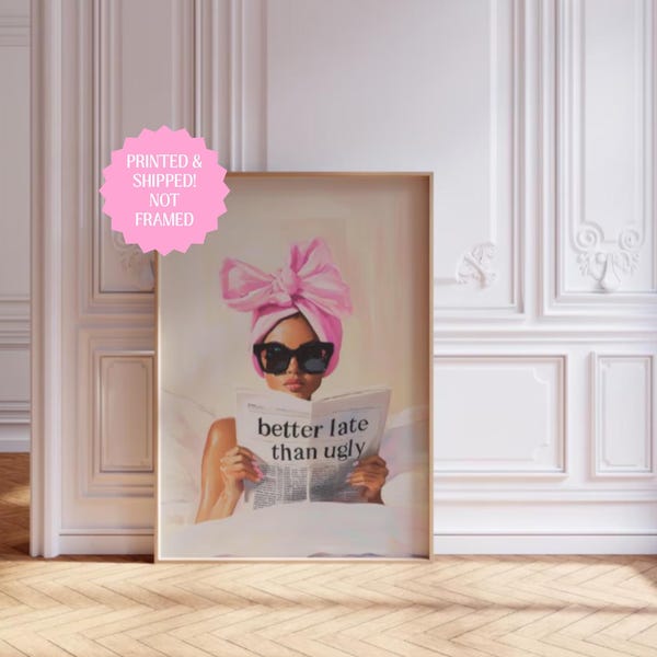 Lieber spät als hässlicher Zeitungsdruck: Preppy Girl's Room Wall Art