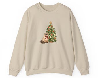 Ragdoll Cat Festive Holiday Crewneck Sweatshirt