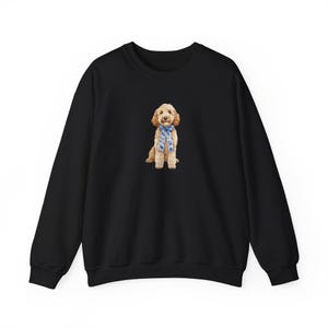 Preppy Chinoiserie Goldendoodle Crewneck Sweatshirt, Preppy Grand Millennial Goldendoodle Gift, Goldendoodle Lover Gift image 7