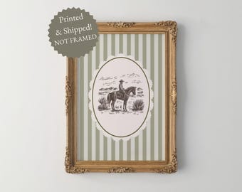Vintage Cowboy Print: Rustic Western Nursery Art