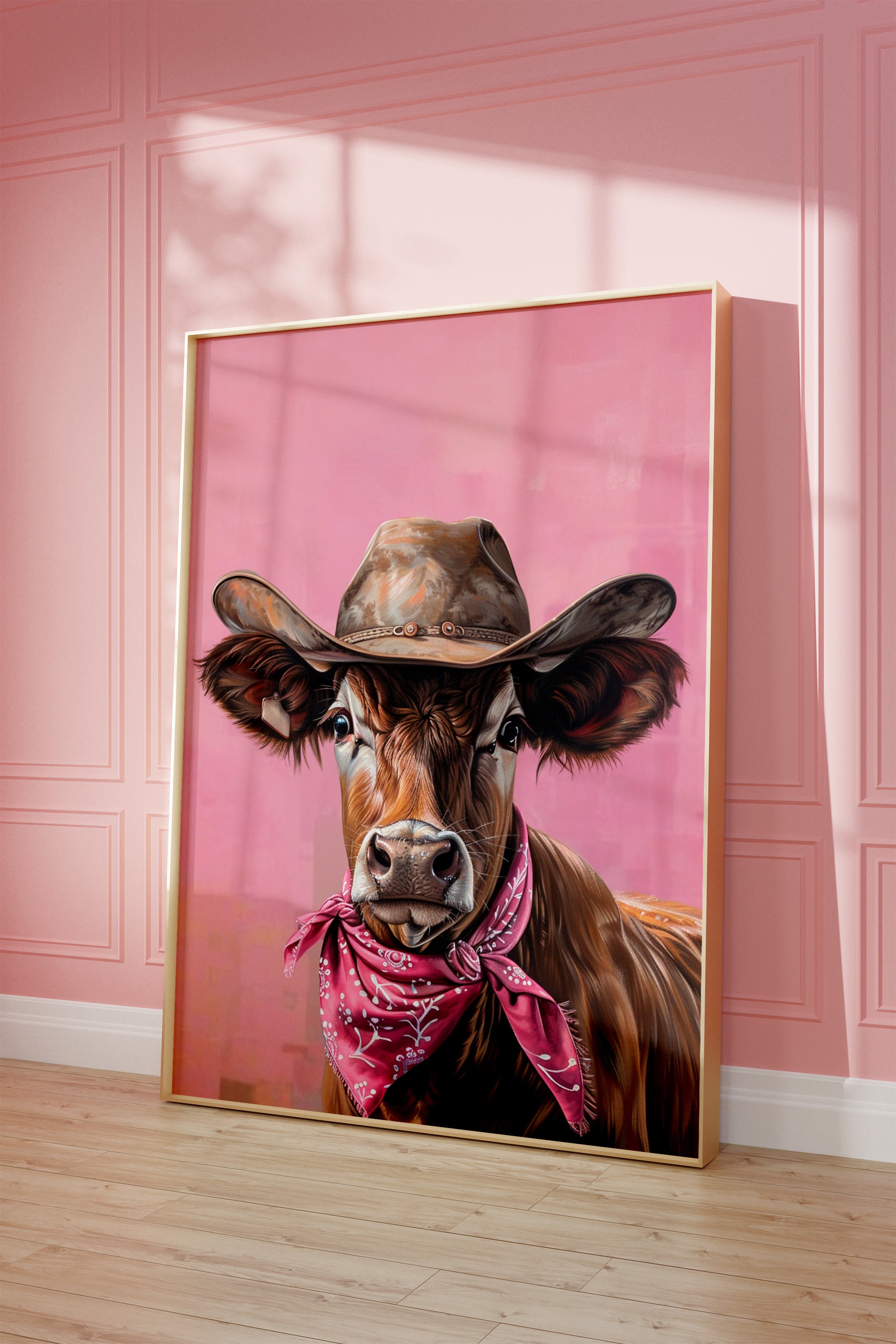 4688 Women\'s Cowboy Hat Cow Print Western Trendy Metal Bull Hatband Party 2306066920519145776.jpeg main image 3