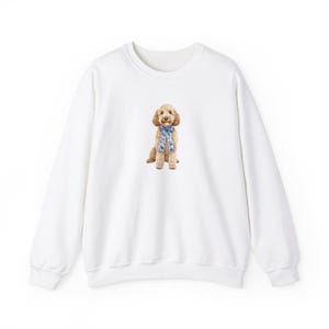 Preppy Chinoiserie Goldendoodle Crewneck Sweatshirt, Preppy Grand Millennial Goldendoodle Gift, Goldendoodle Lover Gift image 6