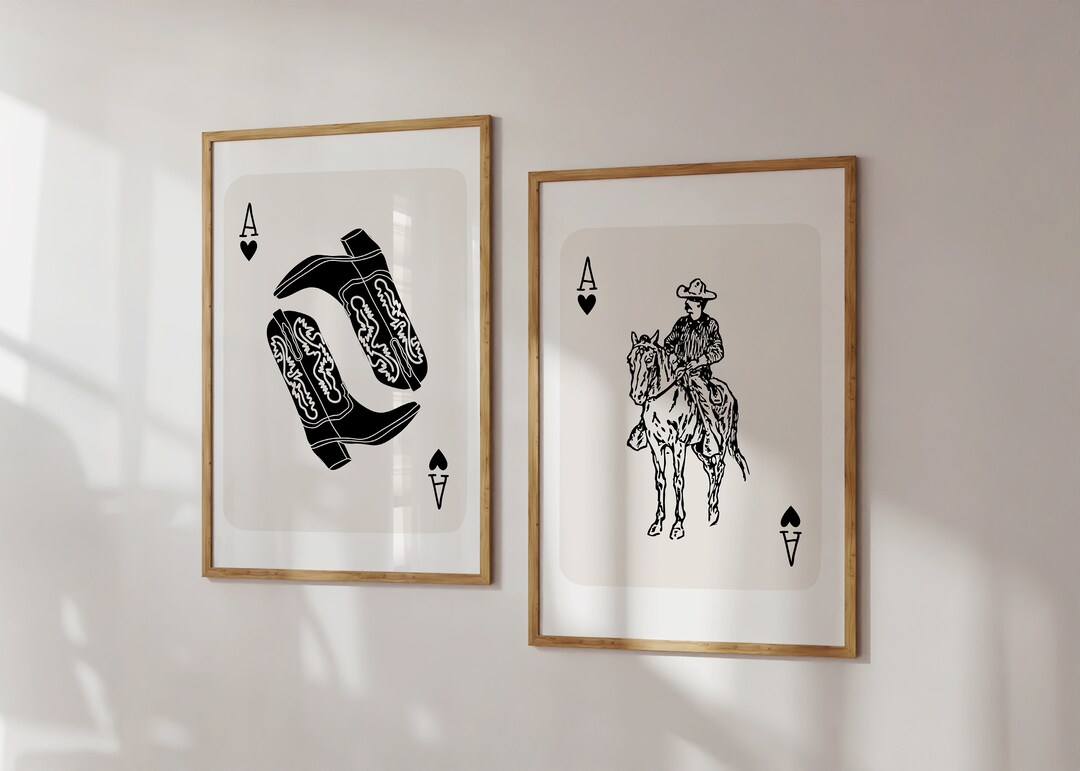Cowboy Playing Card Digital Download Vintage Cowboy, Rodeo Cowboy ...
