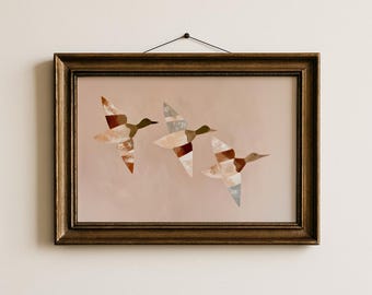 Vintage Duck Hunting Print, Rustic Wildlife Art (Digital Download)