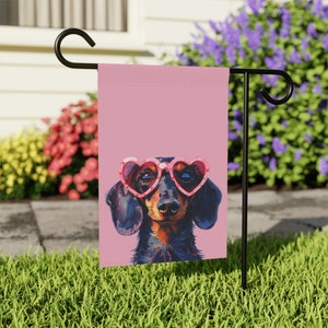 Dachshund Garden Flag: Funky Doxie Outdoor Decor