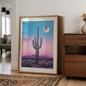 Disco Kaktus Cowgirl Wandkunst, Cowgirl Wohnheim Dekor, Funky Disco Wand Druck Digitaler Download Poster Bar Warenkorb, Preppy Pink Room Decor Ästhetik