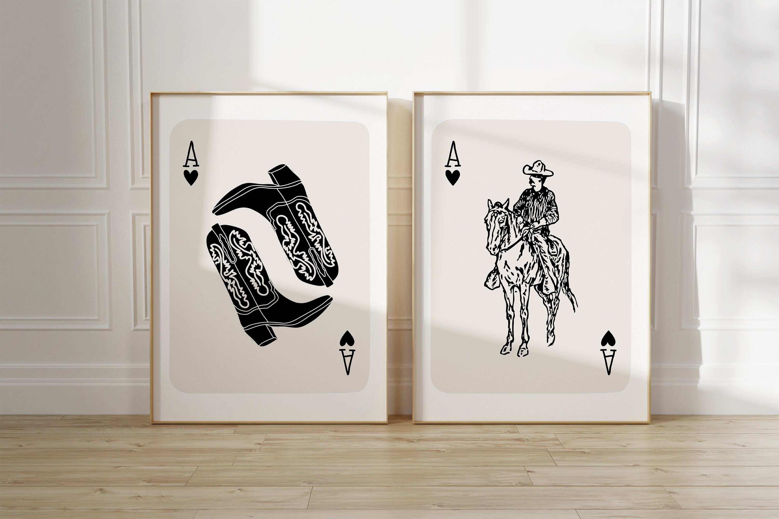 Cowboy Playing Card Digital Download Vintage Cowboy, Rodeo Cowboy ...
