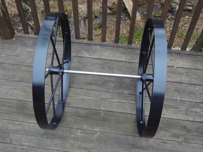 Steel Wagon Wheel and Axle Kit. Etsy