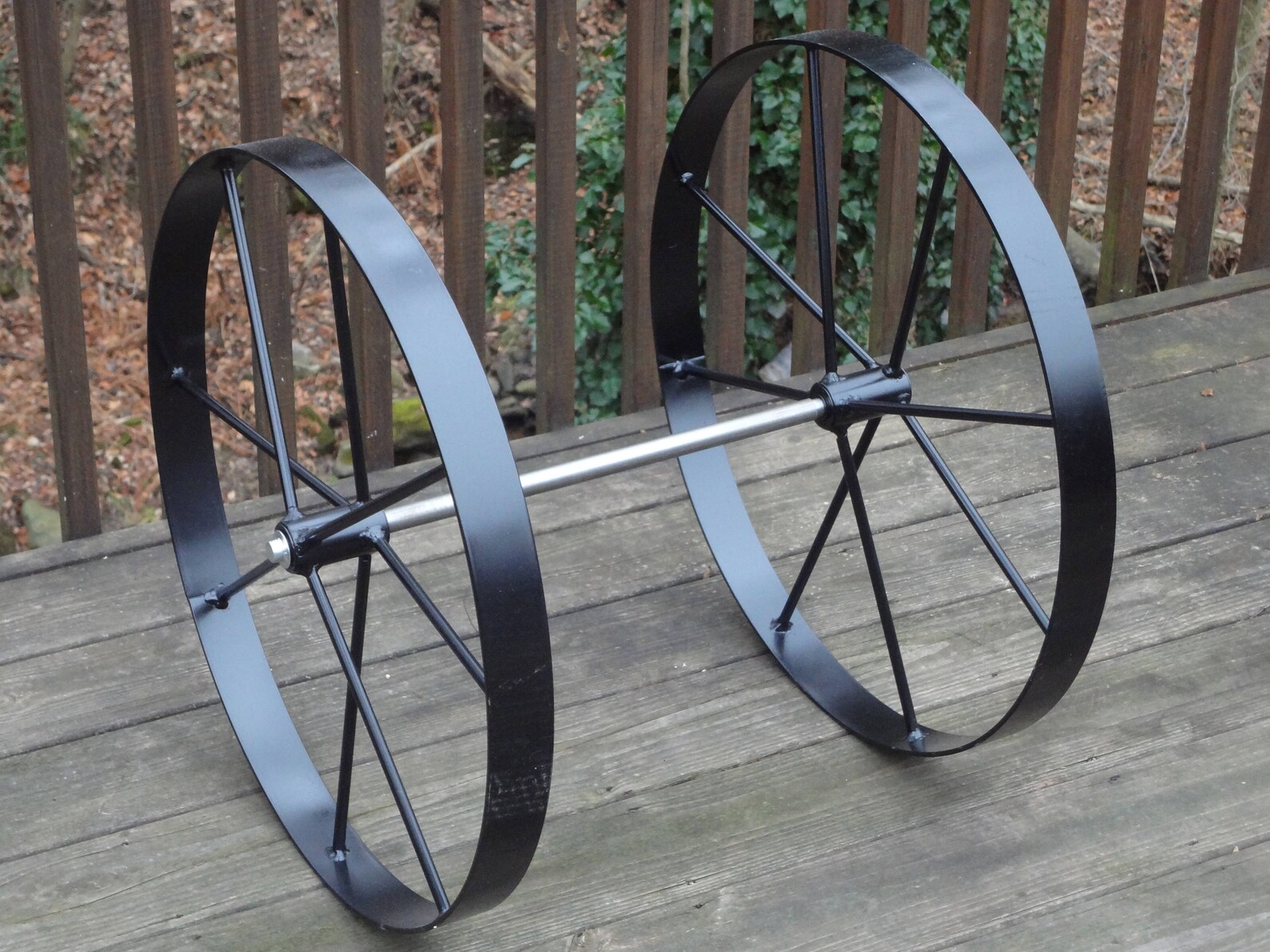 Steel Wagon Wheel and Axle Kit. Etsy