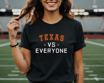 Texas vs Everyone Tee: Unisex Cotton Jersey, Texas Pride