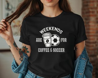 Koffie- en voetbalweekends, uniseks T-shirt: lichtgewicht katoenen T-shirt