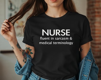 Camiseta de Enfermería con Sarcasmo: Humor Médico Divertido, Regalo para la Salud