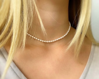 Pearl choker necklace, pearl necklace, pearl Choker, Freshwater Pearl necklace