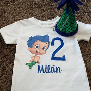 Boys bubble guppies inspired shirt and hat