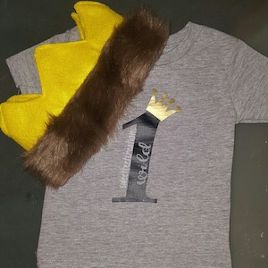 Where the wild things are inspired birthday shirt and crown