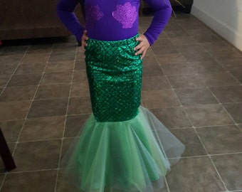 Little girls mermaid skirt