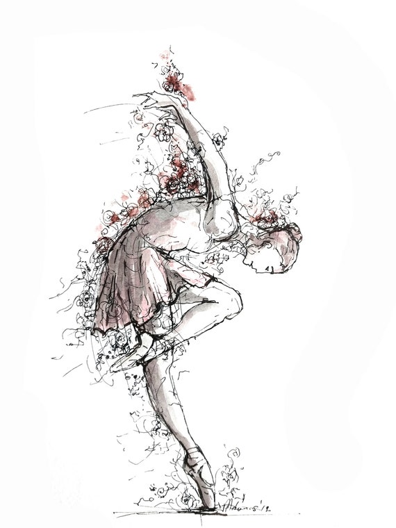 Female Art Painting Ballerina Ballerina Art Wall Art Etsy