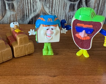 Vintage McDonald’s/Burger King Food Fundamentals Slugger Steak/Lowfat Milk/Sandwich and Lickety Splits French Toast on Wheels