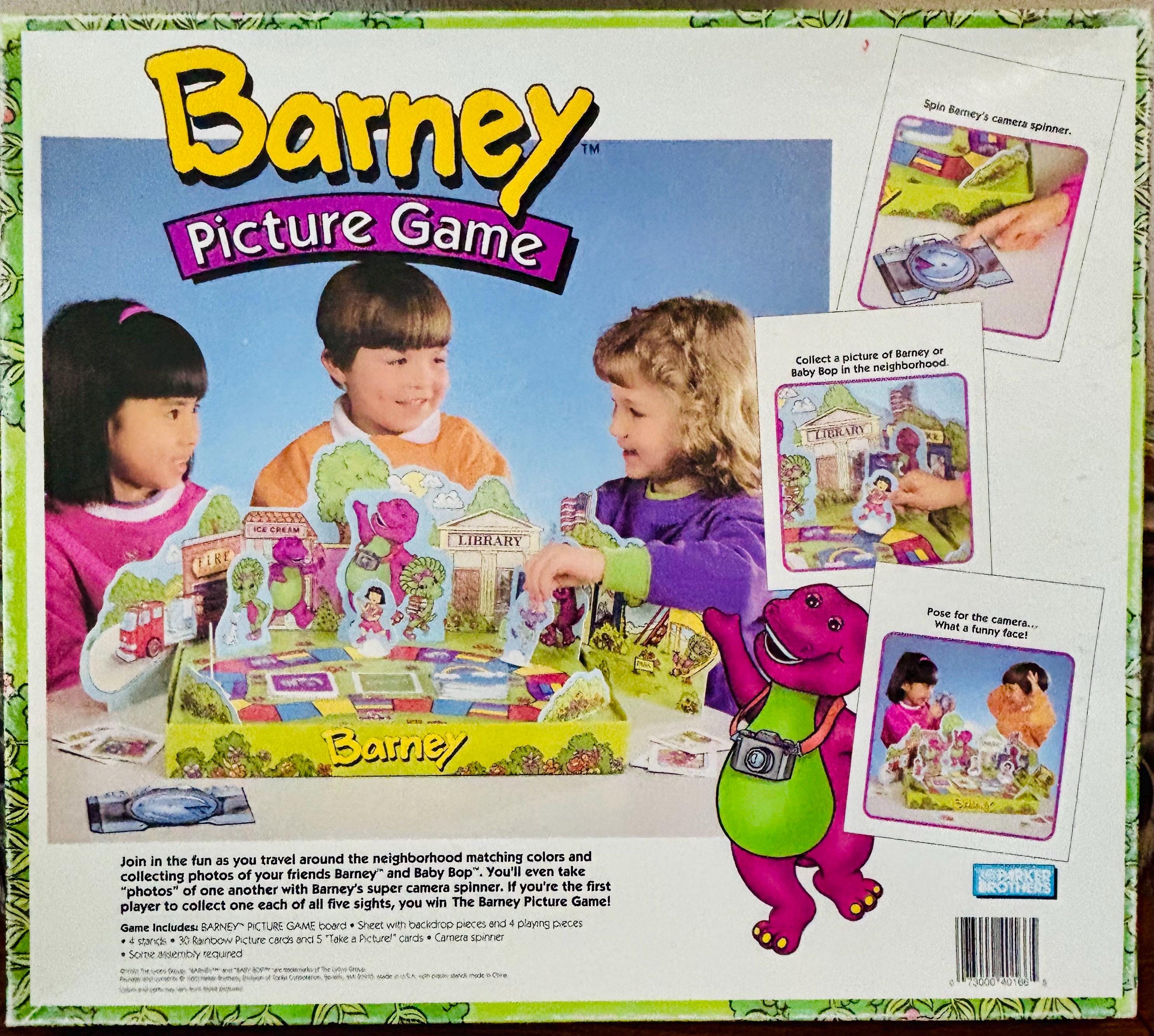 Vintage Barney Picture Board Game - the Purple Dinosaur by Parker