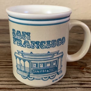 Vintage San Francisco “History of the Cable Car” Souvenir Stoneware Coffee Mug