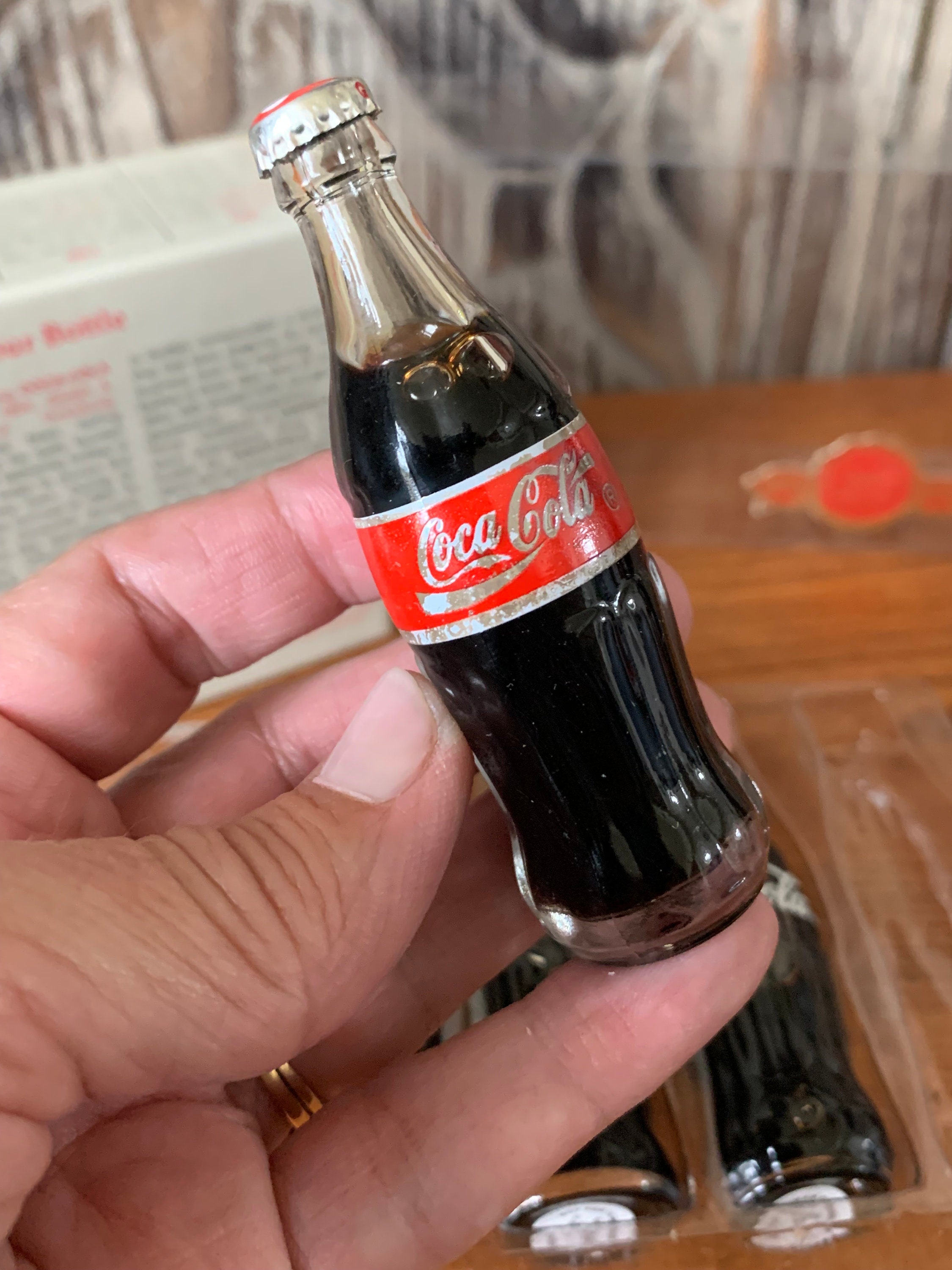 Vintage Miniature Coca-cola Bottles 100th Anniversary Glass