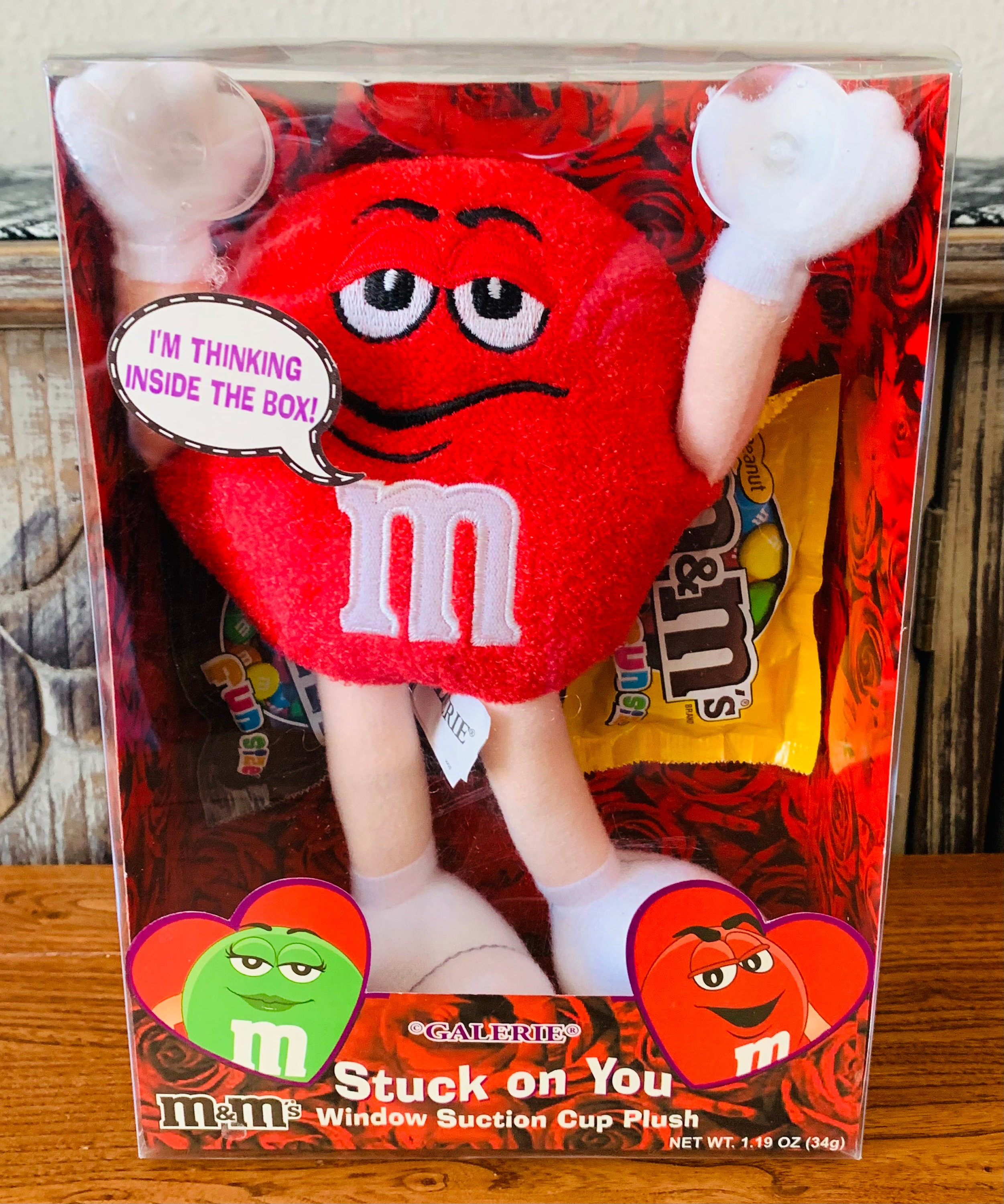 M&ms 8 Inch Tall Galerie Stuck on You Window Suction Cup Plush - Etsy