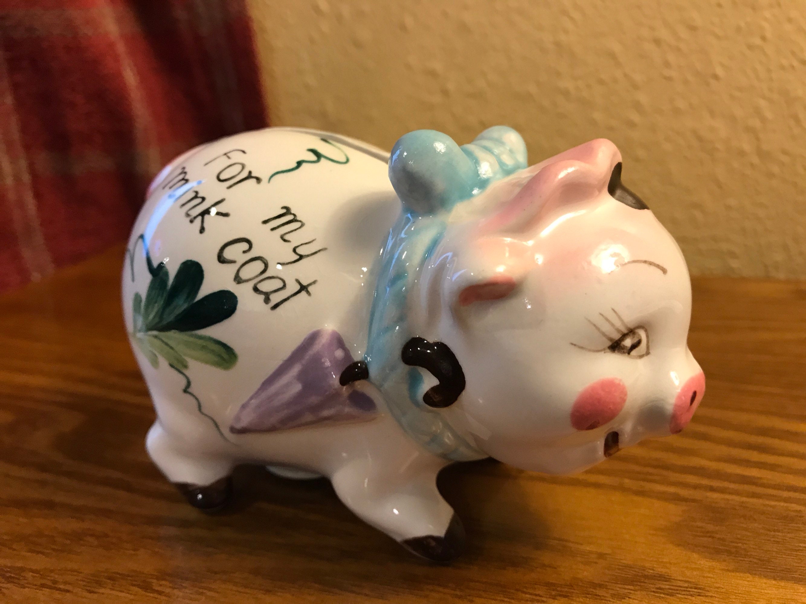 Vintage Piggy Coin Bank For My Mink Coat Ceramic Pig - Etsy 日本