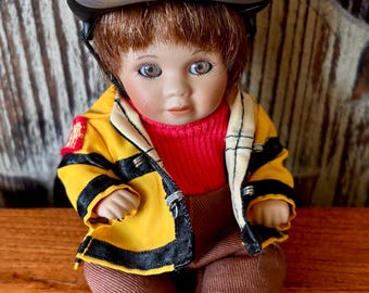 Vintage Fireman Petit Amour Heroe 5" Porcelain Doll by Marie Osmond