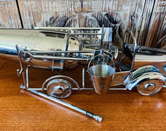 Vintage GODINGER Gorgeous Fire Engine Thirst Extinguisher/Fire Department Barware/Tool Set
