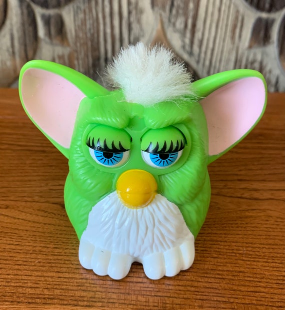 Vintage Furby Mini Figure Toys 1998 McDonald's Pull Back Roll Ears