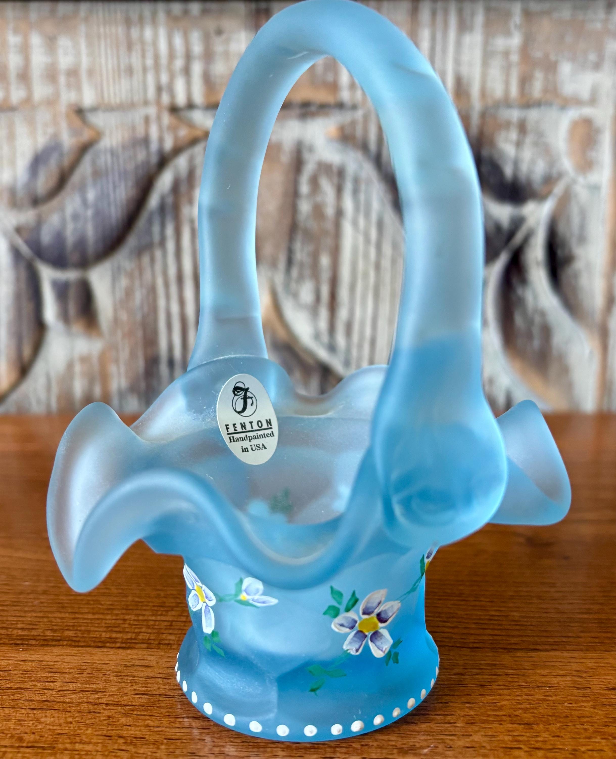 Fenton Basket Hand Painted and Signed - Etsy